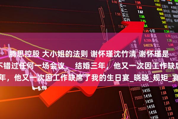 腾思控股 大小姐的法则 谢怀瑾沈竹清 谢怀瑾是京圈有名的工作狂，从不错过任何一场会议。 结婚三年，他又一次因工作缺席了我的生日宴_晓晓_规矩_宴会