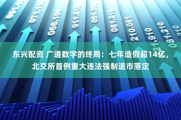 东兴配资 广道数字的终局:七年造假超14亿,北交所首例重大违法强制退市落定