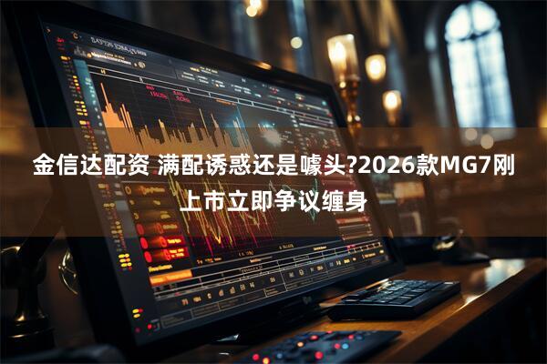 金信达配资 满配诱惑还是噱头?2026款MG7刚上市立即争议缠身